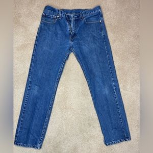 Slightly worn Levi’s jeans